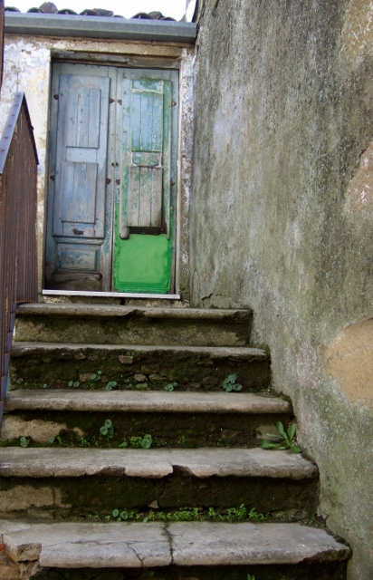 Doorway and stairs in Cesaro` Sicily
