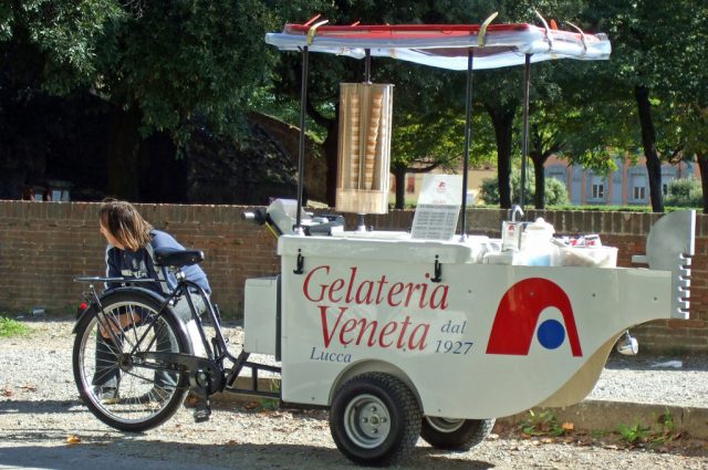 Gelato vendor in Lucca Photo by Margie Miklas