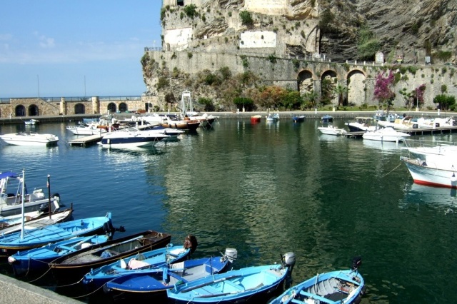 Harbor in Maiori on the Amalfi Coast