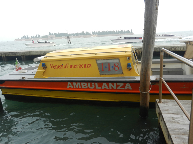 Water ambulance in Venice - Photo by Margie Miklas